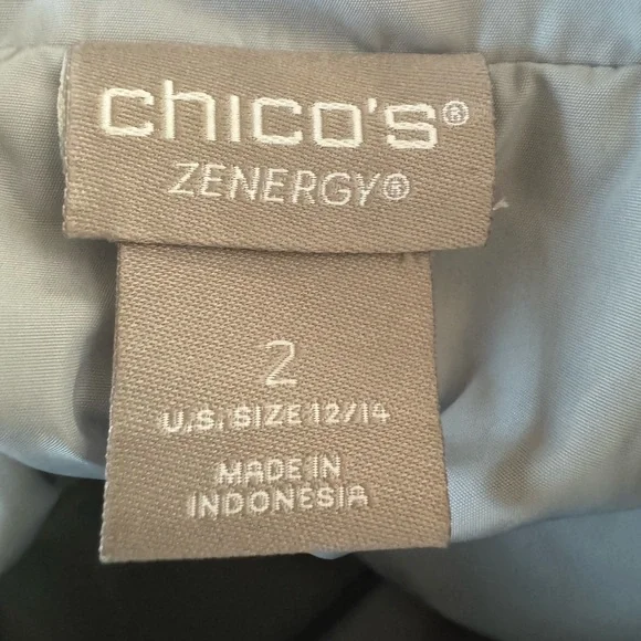 Chicos Zenergy Womens Water Resistant Tie Vest Size Large Utility Outdoors Grey - Picture 5 of 8